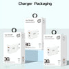 PD30W USB-C / Type-C + 8 Pin + USB Charger with Type-C to 8 Pin Date Cable(US Plug)