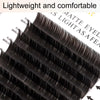 XINUO 10rows /Box Single Flat Hair Eyelash Extensions Double Tip Soft Matte False Eye Liners, Model: 0.20 B Curved(8mm)