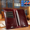 PU Flip Double Phone Card Slot Case, Size:19 x 11cm(Wine Red)