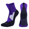Antibacterial Terry Socks Basketball Socks Men And Women Sports Socks, Size: XL 43-45 Yards(Purple)