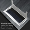 ABS Table Rectangle Wire Hole Cover Outlet Port With Brush PC Desk Cable Organizer, Size: 80x80mm Silver