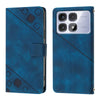 For Redmi K70 Ultra 5G Global Skin-feel Embossed Leather Phone Case(Blue)