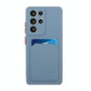 For Samsung Galaxy S21 Ultra 5G Card Slot Design Shockproof TPU Protective Case(Gray)