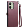 For Redmi 13C 4G / 5G Wallet Multi-card Slot Leather Phone Case with Lanyard(Wine Red)