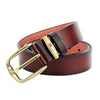 Dandali L8037 Men Casual Imitation Copper Buckle Leather Belt Waistband, Length: 115-125cm (Coffee)