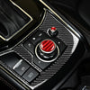 Car Carbon Fiber Multimedia Buttons Decorative Sticker for Mazda 3 / 6 / CX-9 / CX-5, Left and Right Drive (Red)