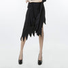 Black Irregular Long Skirt Exit Halloween Costume Cosplay Show Witchcraft Dress, M, Chest: 88cm, Waistline: 72cm, Skirt Length: 108cm