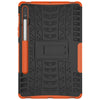 For Samsung Galaxy Tab S8 / Galaxy Tab S7 T870 / T875 Tire Texture Shockproof TPU+PC Protective Case with Holder(Orange)