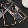 For Samsung Galaxy Z Fold4 6D Glossy Electroplated PC MagSafe Phone Case(Desert Gold)