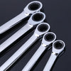Professional Double-head Ratchet Wrench Set(Silver)