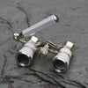 Metal 3 X 25 Lady With Handle Chrome Double Cylinder Telescope( Pearl white)