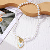 N2210-7 Pearl Chain Love Ladies Temperament Necklace Collarbone Chain