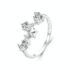 S925 Sterling Silver Big Dipper Ring Star Female Ring, Size: No.7(SCR1005)
