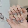 24pcs/box Handmade Nail Glitter Nail Jelly Glue Finished Patch, Color: BY43(Wear Tool Bag)