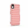 For iPhone XR High Transparency TPU Hybrid PC Airbag Phone Case(Peach Red)