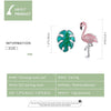 S925 Sterling Silver Leaves Flamingo Ear Studs Women Earrings