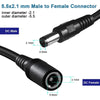 8A 5.5 x 2.1mm Female to Male DC Power Extension Cable(Black)