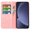 For Samsung Galaxy S25+ 5G Retro-skin Magnetic Suction Leather Phone Case(Pink)