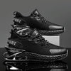 Men Casual Sneakers Tide Luxury Shoes Trainer Breathable Running Shoes, Size: 45(Black Silver)