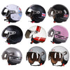 GXT Electric Vehicle Half Cover Helmet Four Seasons Retro Helmet, Size: XL(Bright Black Flower)
