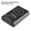 HAWEEL DIY 4 x 21700 Battery 22.5W Fast Charge 15W Wireless Charging Power Bank Box Case with Display, Not Include Battery (Black)