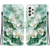 For Samsung Galaxy A53 5G Crystal Texture Colored Drawing Leather Phone Case(Jade Flowers)