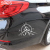 5 PCS NSWE Fashion Mountains Compass Rose Decal Nautical Compass Navigate Car Sticker, Size: 13.7x9.4cm(Silver)