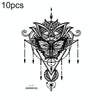 10 PCS Waterproof Arm Chest Scar Tattoo Sticker(Al-014)