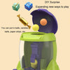 Children Rocket Grab Ball Machine Toys Mini Simulation Catching Crane Model(Purple Green)