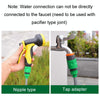 2pcs Faucet Hose Connector Gardening Drip Irrigation Car Wash Rifle Fitting(Dual Use Interface)