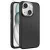 For iPhone 15 Plus Hardware Side Cooling Skin Feel Frosted Metal Lens Frame Phone Case(Black)