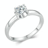 MSR007 Sterling Silver S925 Spirit Moissanite White Gold Plated Ring(No.6)