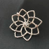 Alloy Diamond Double Flower Brooches Temperament Wild Clothes Pin(B07343)