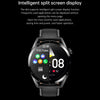 Ochstin 5HK3 Plus 1.36 inch Round Screen Bluetooth Smart Watch, Strap:Leather(Black)