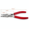 3 In 1 Handmade Jewelry Plier Nylon Accessories DIY Tools Wire Wrap Clamp, Style: Red 6-section + Flat Nip + Sharp Nip