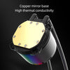 COOLMOON CM-YM-360T Computer ARGB Temperature Display Lens Multi-Platform Integrated CPU Cooler(Black)