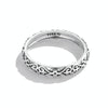 SCR776-10 Sterling Silver S925 Vintage Embossed Pattern Ring