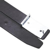 Dandali TT26 Men Fashion Silver N Buckle Leather Belt Waistband, Length: 115cm