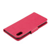 For iPhone XR Embossed Butterfly Pattern Horizontal Flip Leather Case with Card Slot & Holder & Wallet & Lanyard (Magenta)