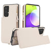 For Samsung Galaxy A52 5G Double Flap Zipper RFID Leather Phone Case with Short Lanyard(White)