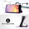 For Samsung Galaxy A36 5G Elephant Head Embossed Phone Leather Case with Lanyard(Light Purple)