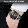 OLEVS 2859 Men Multifunctional Luminous Waterproof Quartz Watch(Black)