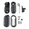 For Fiat 3 Button Folding Car Key Case Remote Control Shell SIP22, Style:White Switch Button
