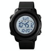 Skmei 1540 Fashion Outdoor Sports Large Dial Student Watch Multi Function Waterproof Mens Electronic Watch(Black White)