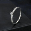 MSR058 S925 Sterling Silver Mossian Stone Ring Platinum Plating Ring(6)