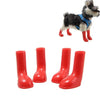 Waterproof Dog Boots, Red, Size S - 4PCS