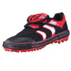 Children Soccer Shoes Antiskid Wear-Resistant Nylon Fastener Football Training Shoes, Size: 33/215(Black+Red)