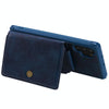 For Galaxy Note 10 Plus Zipper Shockproof Protective Case with Card Slots & Bracket & Photo Holder & Wallet Function(Blue)