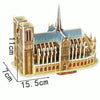 3 PCS 3D Puzzle Mini World Building Model Children Assembling Intellectual Toys(Notre Dame de Paris)