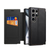 For Samsung Galaxy S25+ 5G Magnetic Armor Series RFID Card Slots Leather Phone Case(Purple)